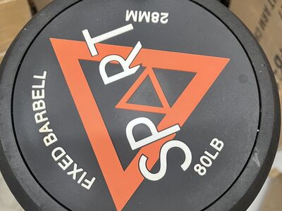 Spart 80 Lb Fixed Barbell