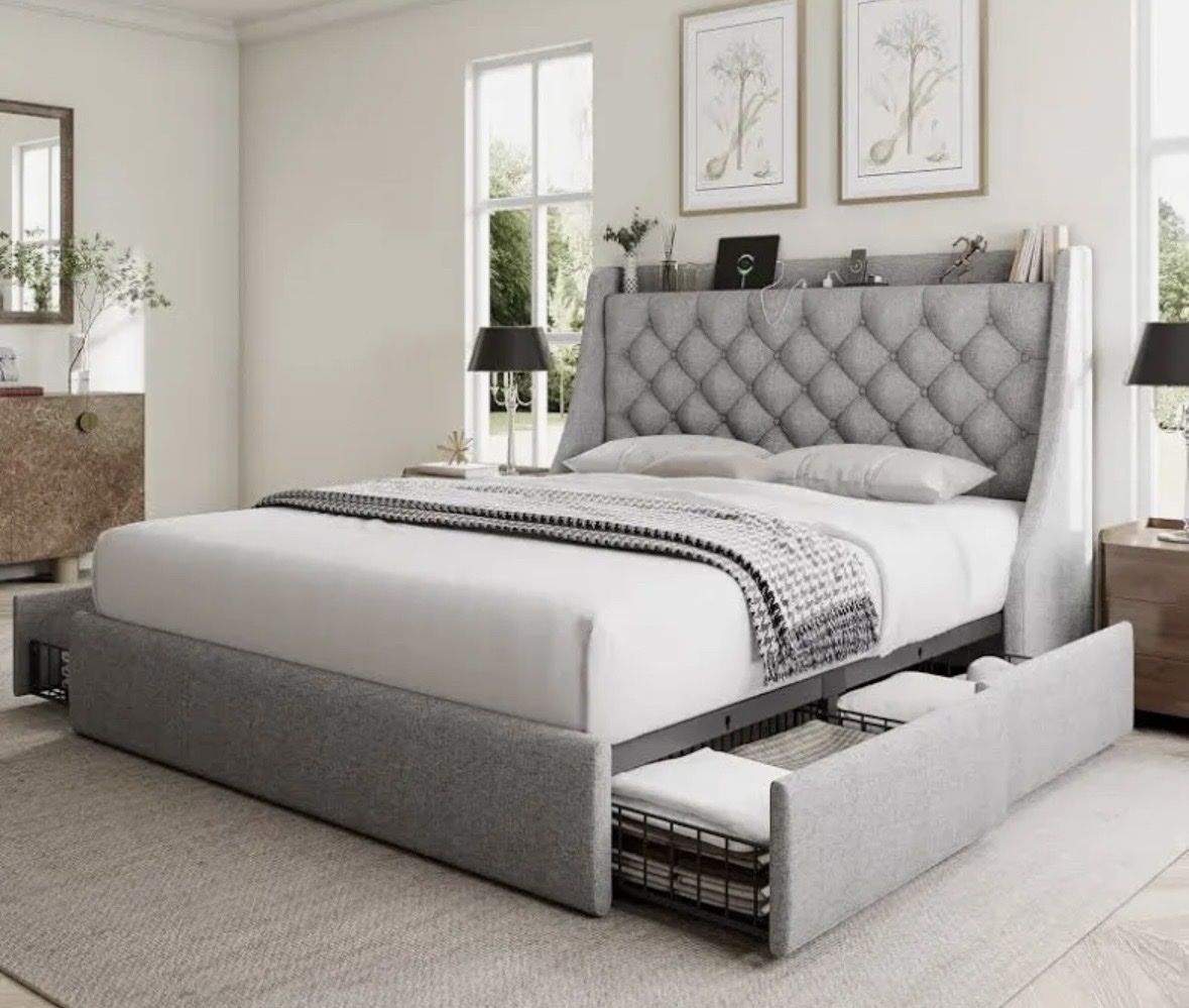 Brand New Queen Size Bed With Drawers