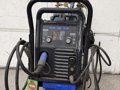 Miller Multimatic 220 AC/DC Multiprocess Welder with Cart and Tanks - Excellent Condition