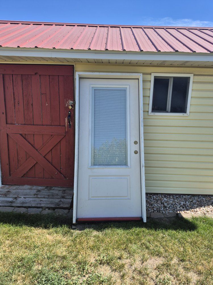3-0  3/4 glass white Steel Entry Door