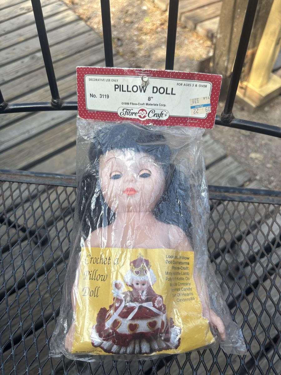 Vintage 1989 Fibre-Craft 8" Pillow Doll Form (No. 3119) NIP