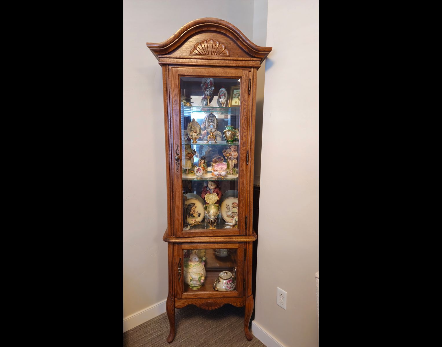 Oak Curio Cabinet