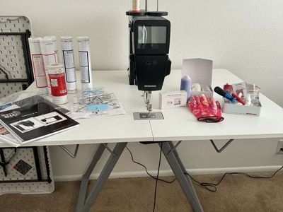 Bernina Q16 long arm quilting machine and table