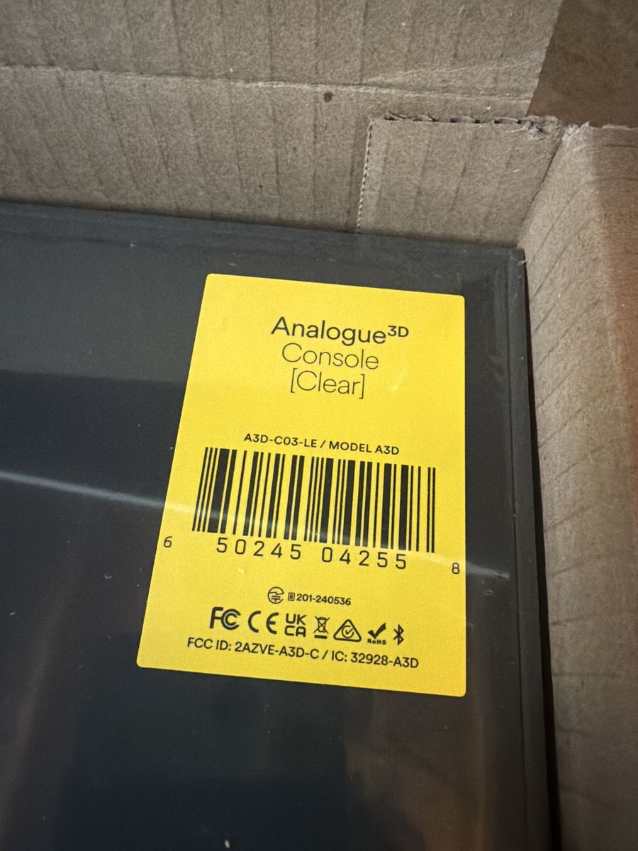 Analogue 3D Console [Clear] - Unopened, Limited Edition