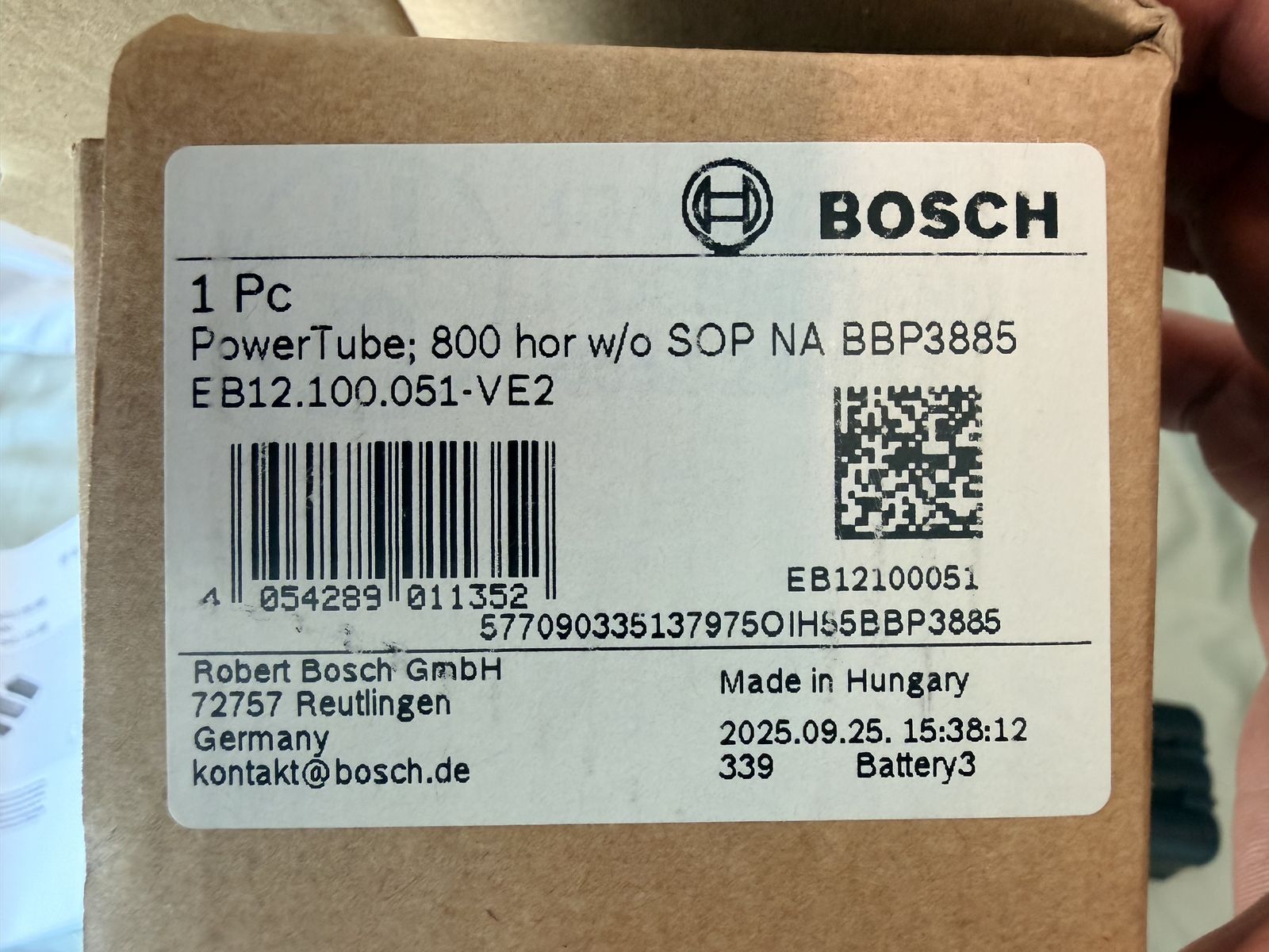 Bosch PowerTube 800 (800Wh) eBike Battery – Like New (Only 60 Miles)