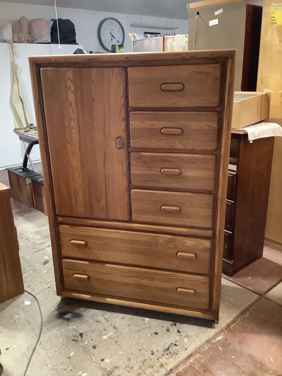 Wooden Armoire with 7 Drawers - Storage Cabinet