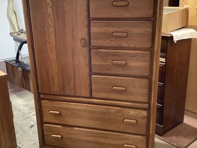 Wooden Armoire with 7 Drawers - Storage Cabinet