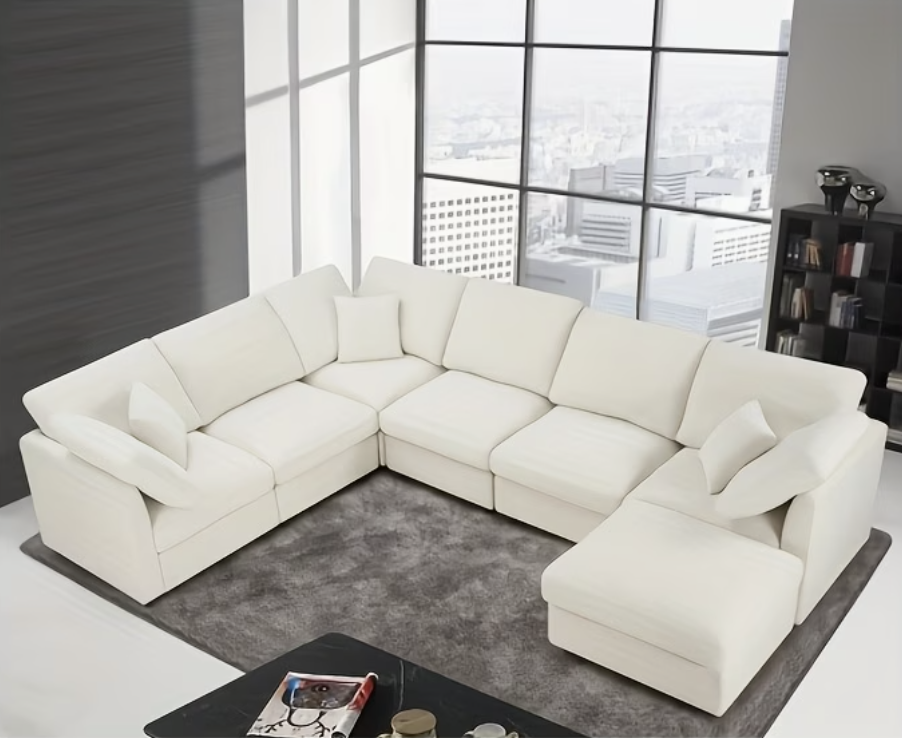 BRAND NEW U SHAPED BEIGE SECTIONAL
