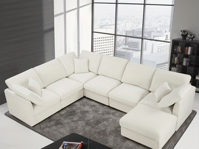 BRAND NEW U SHAPED BEIGE SECTIONAL