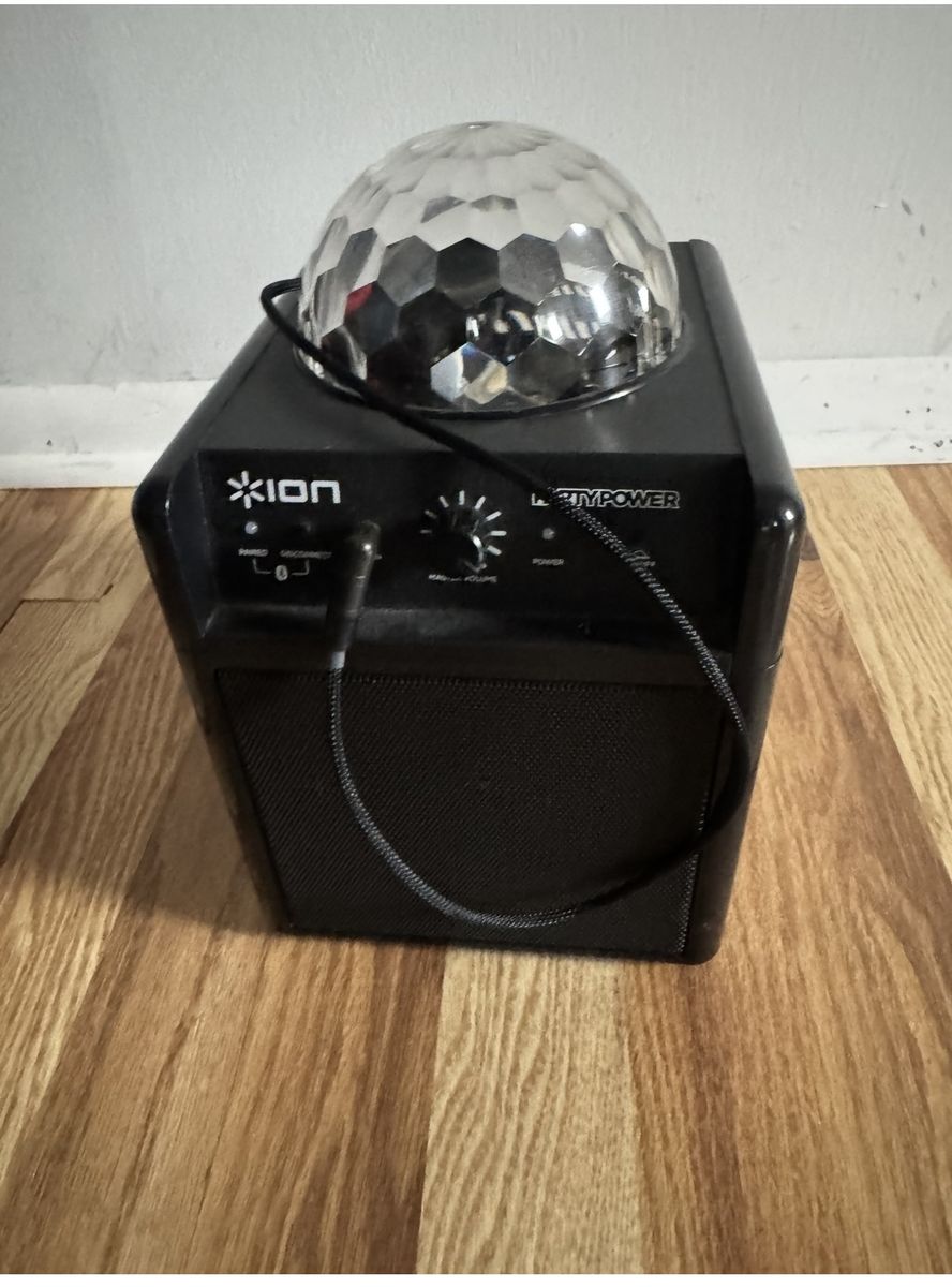 ION Party Power Portable  Speaker with Disco Ball Light - Great for Parties!