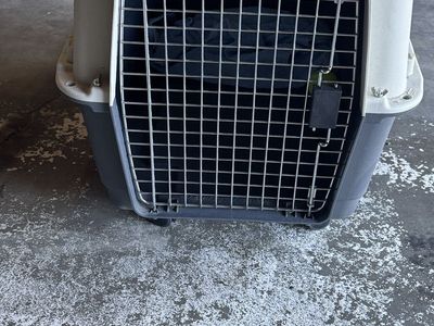 Medium Pet Carrier Dog Kennel Crate - Wire & Plastic, Excellent Condition