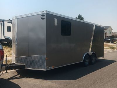 Wells Cargo Road Force Enclosed Cargo Trailer - Gray/Charcoal- 8.5x20x 7.5 Tall Deluxe