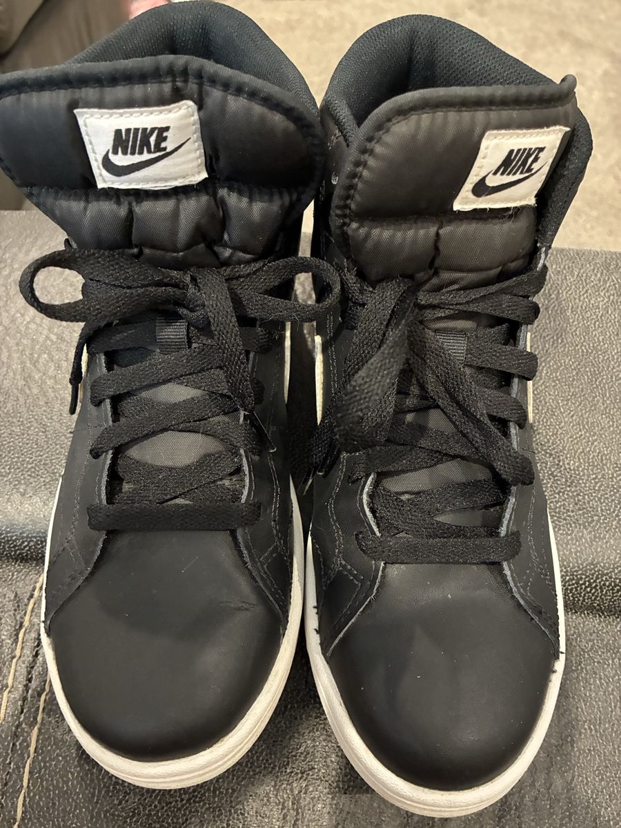 Nike Court Royale 2 Mid "Black/White" Retro High-Top Sneakers Size women’s 9