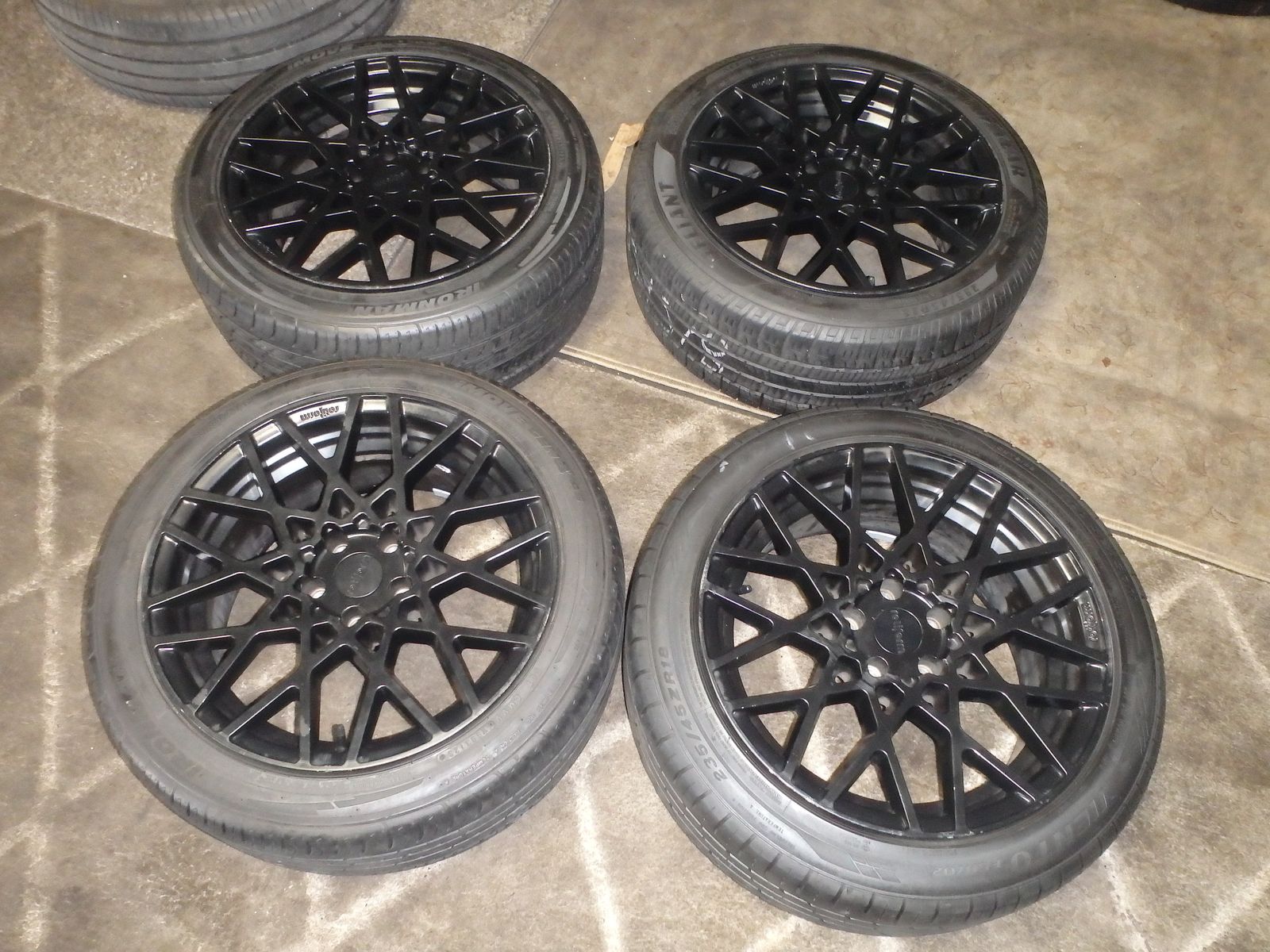 SET OF USED 18" ROTIFORM WHEELS 5X112 AND TIRES 235/45R18
