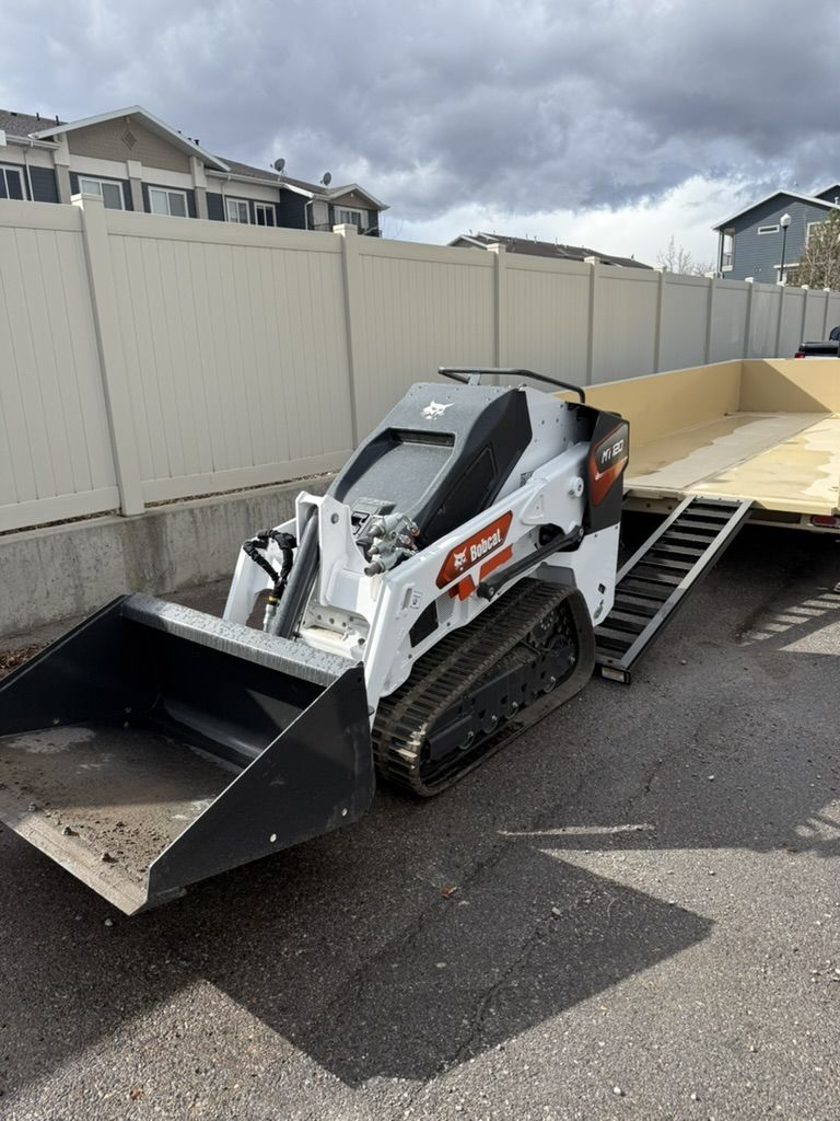 Mini Track Skid Steer + Dump Trailer Rental – Bobcat MT120 Combo