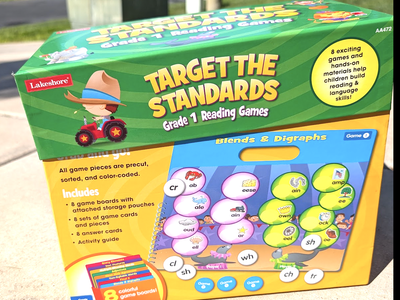Lakeshore Target the Standards Grade 1 Reading Games: ELA Activities, Blends, Digraphs, Adjectives