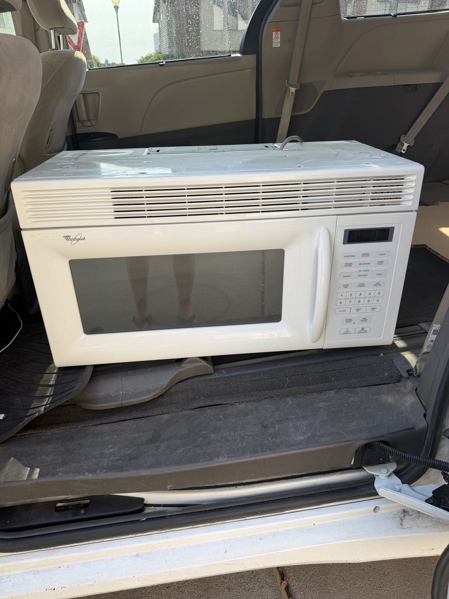 Whirlpool Over-the-Range Microwave - White, Clean & Fully Functional