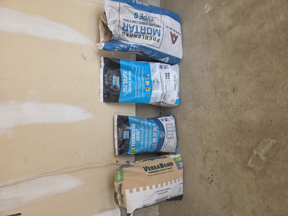 Grout, thinset, and Mortar