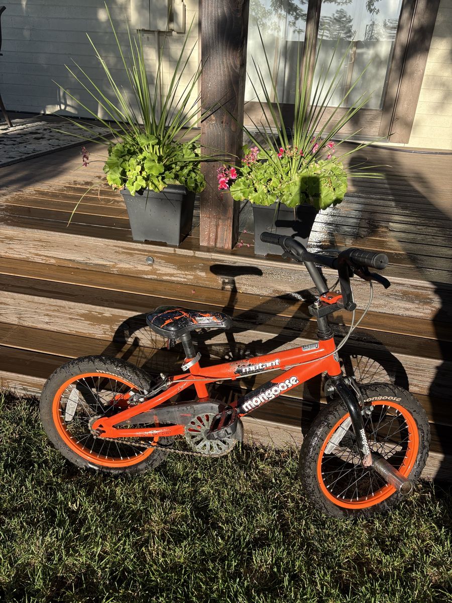 Mongoose Fuzion 16" BMX Kids' Bike, Orange