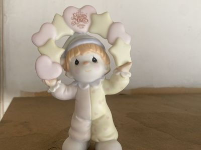 Precious Moments Birthday Club Figurine - Clowns and Hearts