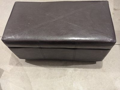 Dark Brown Storage Ottoman