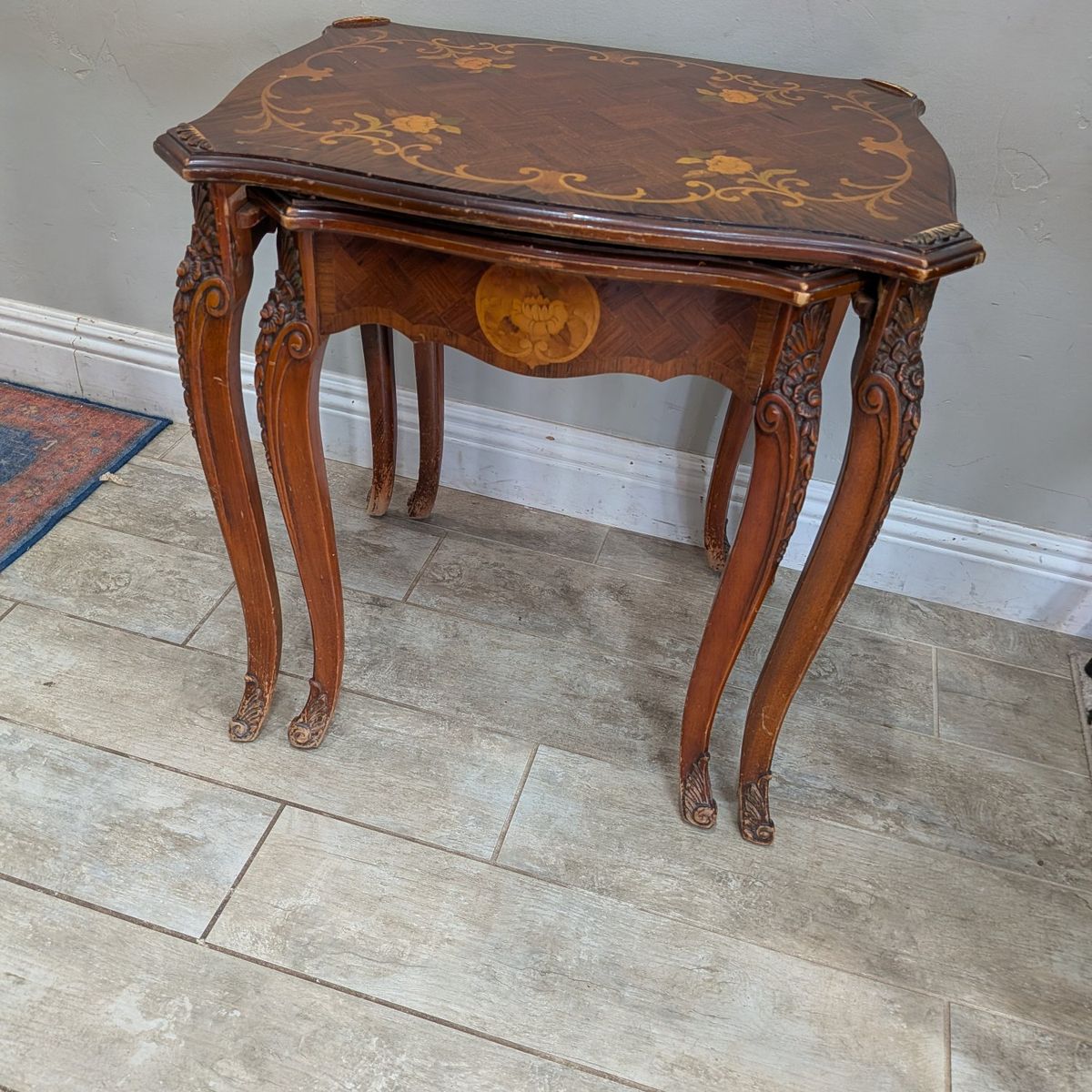Antique French Louis XV set of nesting tables