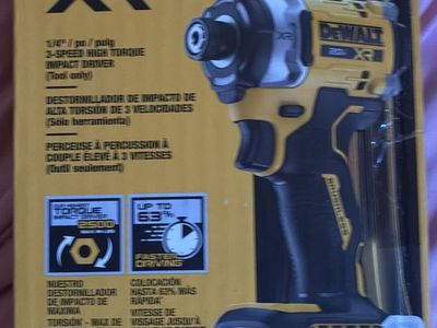 DEWALT XR 20V Max 1/4" 3-Speed High Torque Impact Driver (Tool Only) DCF860B