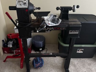 Laguna Revo 1216 Midi Wood Lathe with Stand - Excellent Condition, Variable Speed, Digital Readout