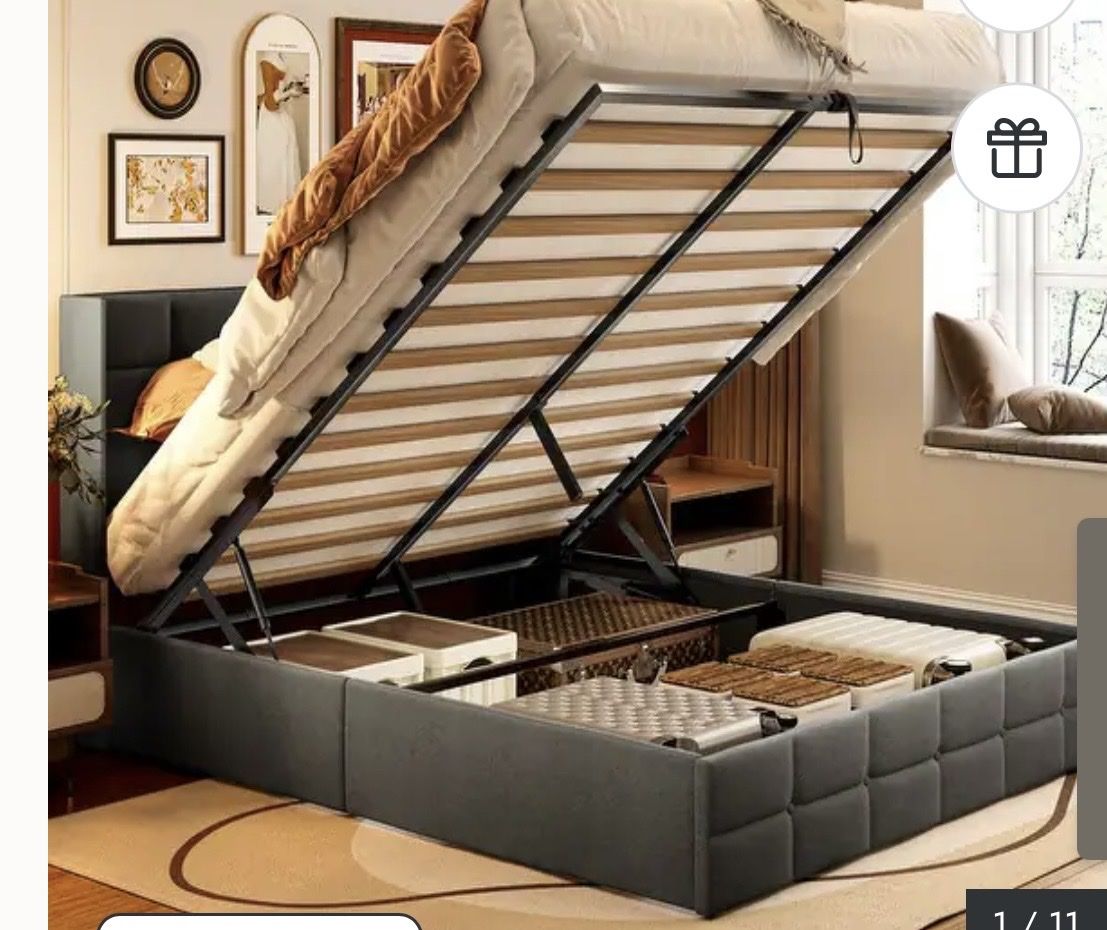Brand new full size bed with storage