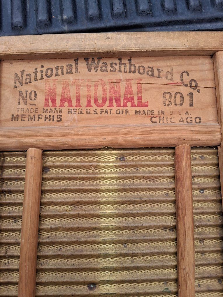 National Washboard Company Brass Washboard No 801