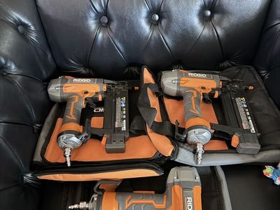 Ridgid, Ryobi, and Milwaukee Tools