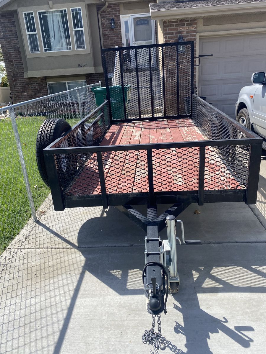 Utility Trailer with Ramp Gate and Spare Tire