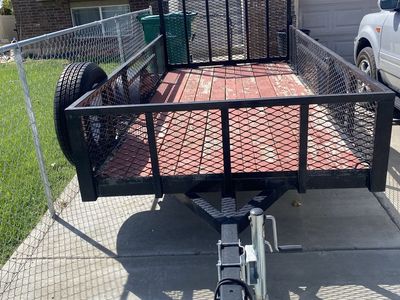 Utility Trailer with Ramp Gate and Spare Tire