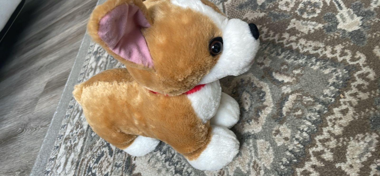 Build A Bear Corgi Brown White Dog 14" Long Stuffed Animal Plush With Collar