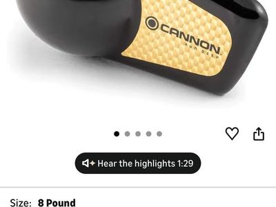 Cannon Run Deep 8 lb Downrigger Weight, Black - Fishing Sinker