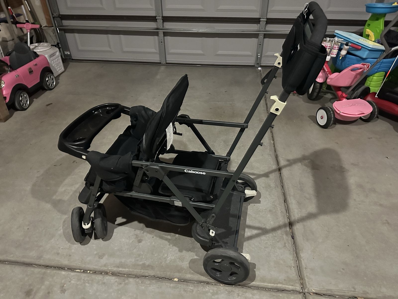 Joovy Caboose Stroller, Sit and Stand Double/Tandem, Black