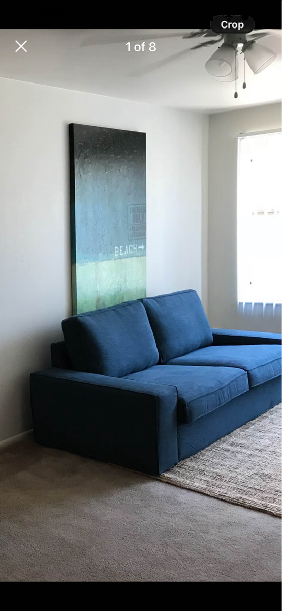 Blue sofa  great condition