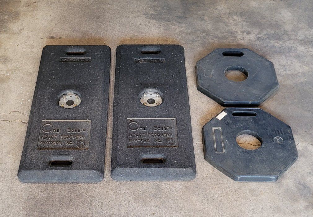 One Base Impact Recovery Systems Base Plates & Octagon Weights - Traffic Sign Stands