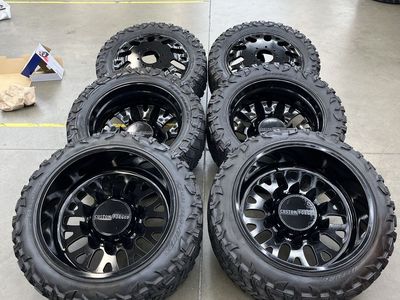 8x200 24" Custom Forged wheels/ 37x13.50r24 Tires