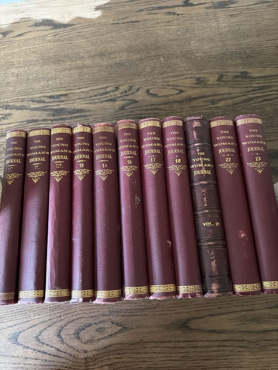 The Young Woman's Journal Antique Hardcover Books Lot of 11 Volumes