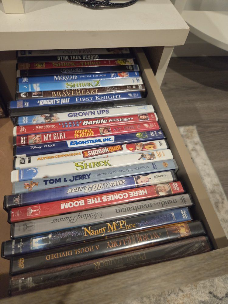Assorted DVD Movie Collection - Shrek, James Bond, Disney, Family, Action, Comedy, Drama Films over 50 dvds kids. comedy to chur