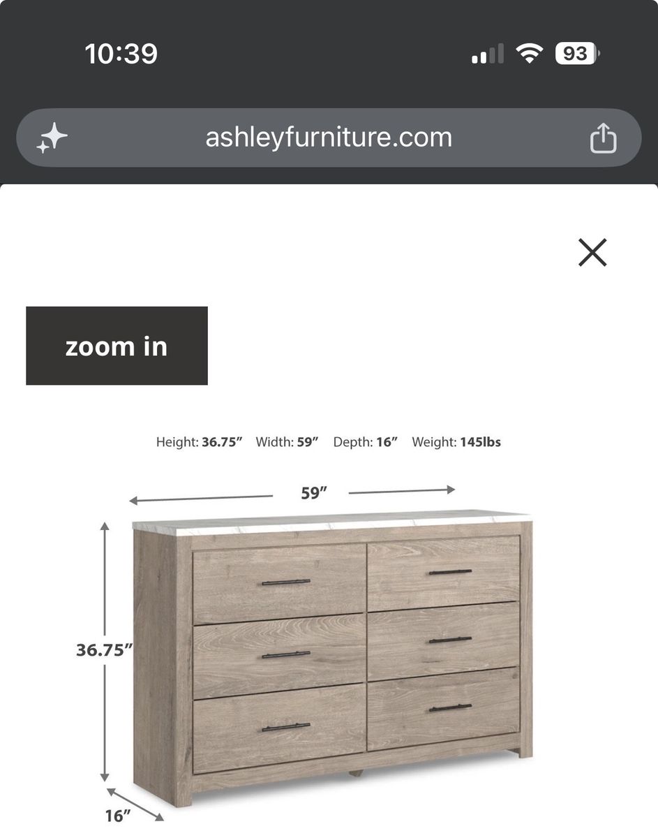 Ashley Furniture Modern 6 Drawer Dresser