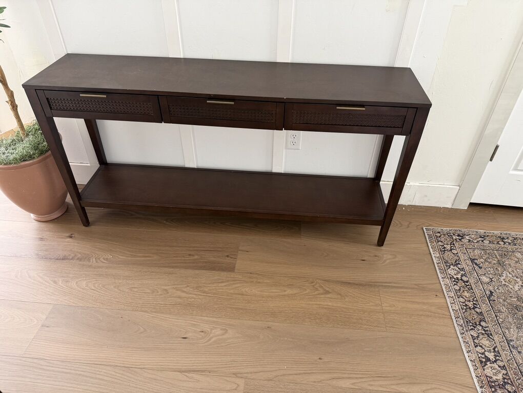 Studio McGee East Bluff Woven Drawer Console Table