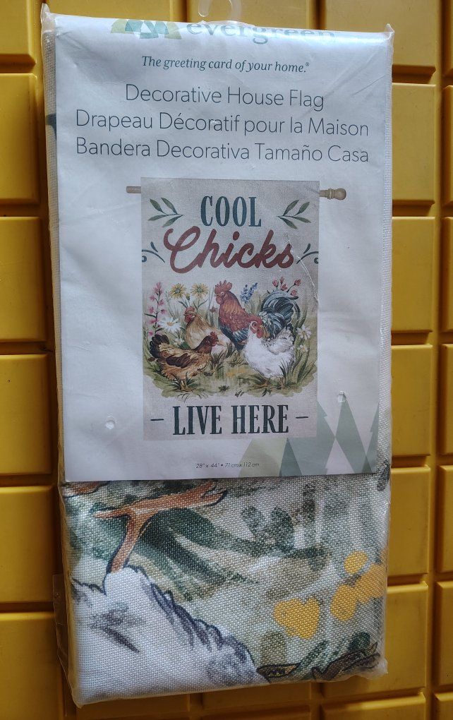 Evergreen, 28"x44", Decorative House Flag Cool Chicks Live Here NEW