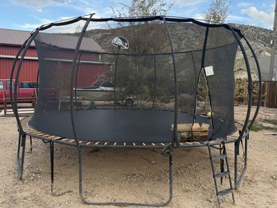16’ one year old trampoline in great shape