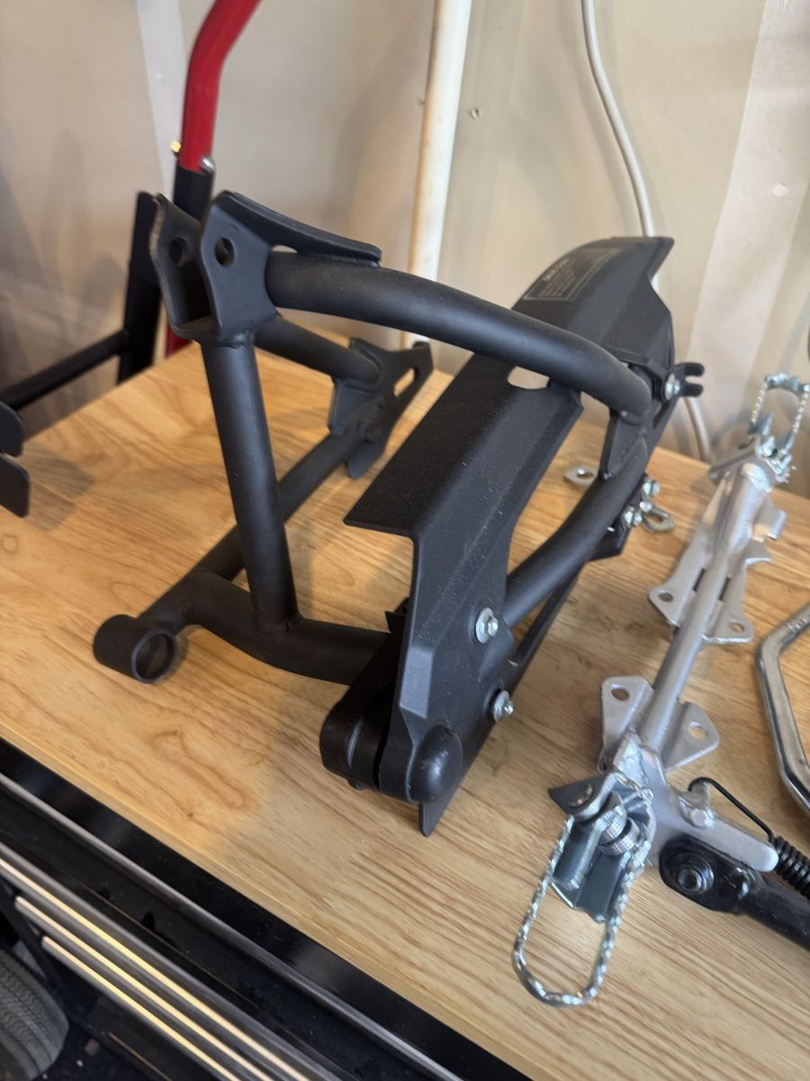 CRF110 Rear Swingarm new/ cerakoted with Guard and bolts new never used “off new bike” 