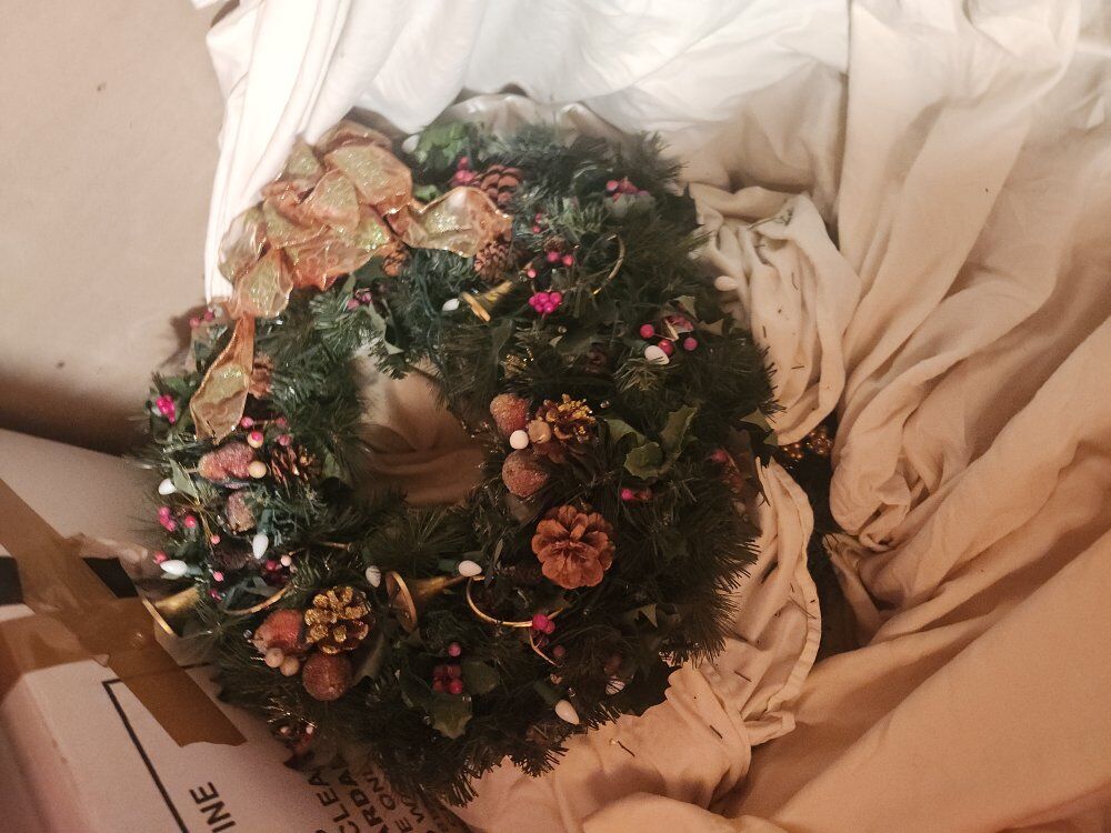 Christmas wreth with lights