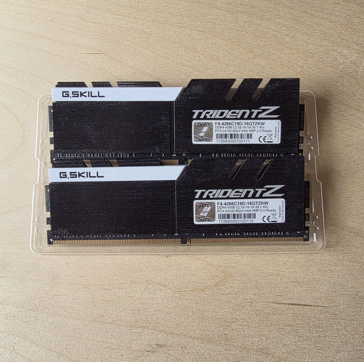 G.SKILL Trident Z 16GB (2 x 8GB) DDR4-4266 CL19 RAM Kit F4-4266C19D-16GTZKW for sale.