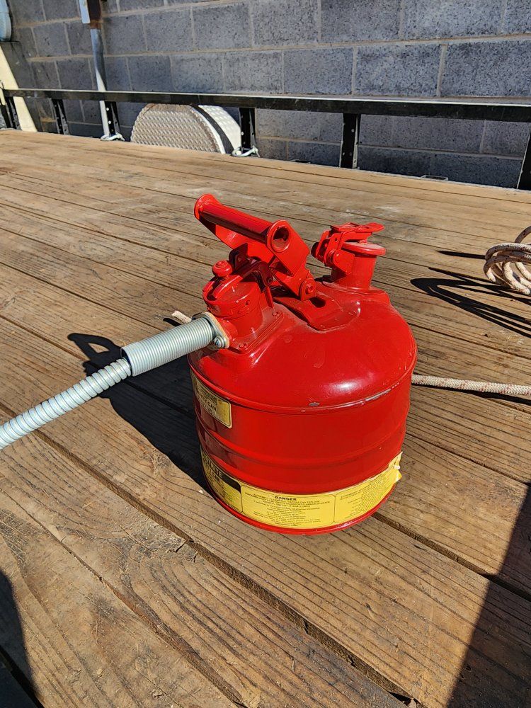 metal gas can Justrite safety can