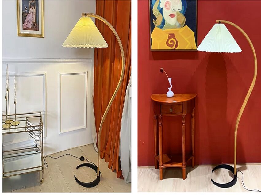 New C-Shaped Wooden Modern Floor Lamp